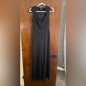 Lulu's Black Sleeveless Wide-Leg Jumpsuit